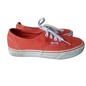 Vans Off The Wall Sneakers Canvas Orange Shoes Size Men's 5 Women's 6.5